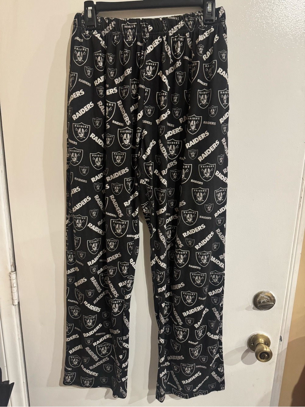 NFL Black Raiders Allover Logo Jogger Pants